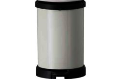 Curver 20L Deco Bin - Silver.